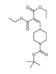 diethyl 2-[[1-[(2-methylpropan-2-yl)oxycarbonyl]piperidin-4-yl]methylidene]propanedioate结构式