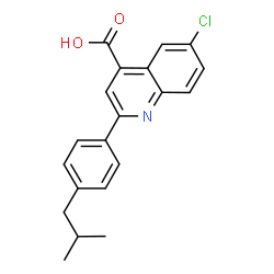 6-CHLORO-2-(4-ISOBUTYLPHENYL)QUINOLINE-4-CARBOXYLIC ACID structure