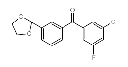 3-CHLORO-3'-(1,3-DIOXOLAN-2-YL)-5-FLUOROBENZOPHENONE结构式