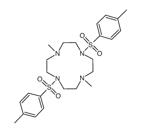 1,7-dimethyl-4,10-bis(toluene-p-sulphonyl)-1,4,7,10-tetraazacyclododecane Structure