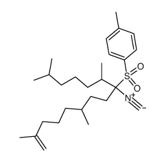 1-((7-isocyano-2,6,10,14-tetramethylpentadec-14-en-7-yl)sulfonyl)-4-methylbenzene Structure