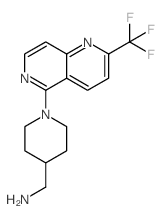 [1-[2-(trifluoromethyl)-1,6-naphthyridin-5-yl]piperidin-4-yl]methanamine结构式