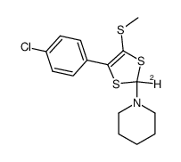 1-(4-(4-chlorophenyl)-5-(methylthio)-1,3-dithiol-2-yl-2-d)piperidine Structure