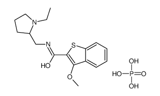 (+)-tris[[(1-ethylpyrrolidin-2-yl)methyl][(3-methoxybenzo[b]thien-2-yl)carbonyl]ammonium] phosphate Structure