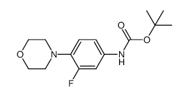 (3-fluoro-4-morpholin-4-yl-phenyl)carbamic acid tert-butyl ester Structure