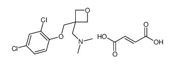 (Z)-but-2-enedioic acid,1-[3-[(2,4-dichlorophenoxy)methyl]oxetan-3-yl]-N,N-dimethylmethanamine Structure