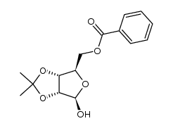 ((3aR,4R,6aR)-6-hydroxy-2,2-dimethyl-tetrahydrofuro[3,4-d][1,3]dioxol-4-yl)methylbenzoate Structure