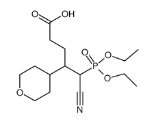 5-cyano-5-(diethoxy-phosphoryl)-4-(tetrahydro-pyran-4-yl)-pentanoic acid Structure