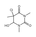 5-chloro-6-hydroxy-1,3-dimethyl-5,6-dihydrothymine Structure