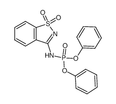 (1,1-dioxo-1H-1λ6-benzo[d]isothiazol-3-yl)-phosphoramidic acid diphenyl ester结构式