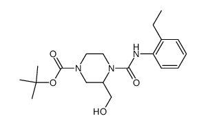 tert-butyl 4-[(2-ethylphenyl)carbamoyl]-3-(hydroxymethyl)piperazine-1-carboxylate Structure