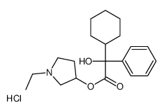 (1-ethylpyrrolidin-3-yl) 2-cyclohexyl-2-hydroxy-2-phenylacetate,hydrochloride Structure