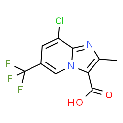 8-CHLORO-2-METHYL-6-TRIFLUOROMETHYL-IMIDAZO[1,2-A]PYRIDINE-3-CARBOXYLIC ACID structure