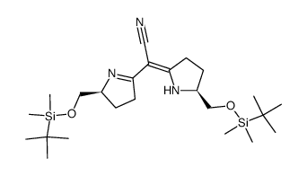 (1S,9S)-1,9-bis<<(tert-butyl)dimethylsilyl>methyl>semicorrin-5-carbonitrile结构式