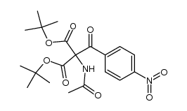 acetylamino-(4-nitro-benzoyl)-malonic acid di-tert-butyl ester结构式