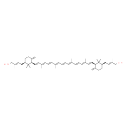 (2R,2'R,6R,6'R)-5,5',18,18'-Tetradehydro-5,5',6,6'-tetrahydro-2,2'-bis[(E)-4-hydroxy-3-methyl-2-butenyl]-β,β-carotene Structure