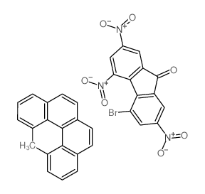 Fluoren-9-one, 4-bromo-2,5,7-trinitro-, compd. with 1, 12-dimethylbenzo[c]phenanthrene (1:1) Structure