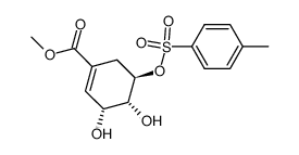 methyl (3R,4R,5R)-3,4-dihydroxy-5-((p-tolylsulfonyl)oxy)-1-cyclohexene-1-carboxylate Structure