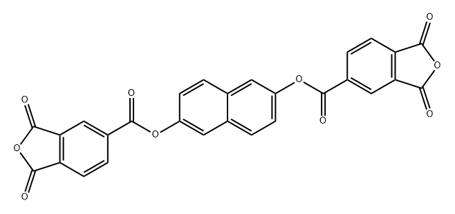 5-Isobenzofurancarboxylic acid, 1,3-dihydro-1,3-dioxo-, 2,6-naphthalenediyl ester (9CI) Structure