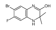 7-BROMO-6-FLUORO-3,3-DIMETHYL-3,4-DIHYDROQUINOXALIN-2(1H)-ONE Structure