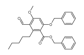 benzyl 6-benzyloxy-3-formyl-4-methoxy-2-pentylbenzoate结构式