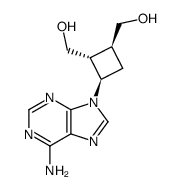 (+/-)-9-<(1β,2α,3β)-2,3-bis(hydroxymethyl)-1-cyclobutyl>adenine结构式