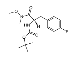 tert-butyl N-[(1S)-1-[(4-fluorophenyl)methyl]-2-[methoxy(methyl)amino]-2-oxo-ethyl]carbamate结构式