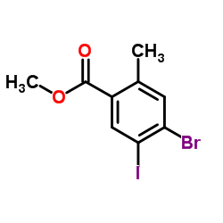 Methyl 4-bromo-5-iodo-2-methylbenzoate结构式