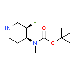 cis-(3-fluoro-piperidin-4-yl)methyl-carbamic acid tert-butyl ester Structure