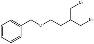 ((4-bromo-3-(bromomethyl)butoxy)methyl)benzene structure