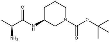 (S)-3-((S)-2-Amino-propionylamino)-piperidine-1-carboxylic acid tert-butyl ester Structure