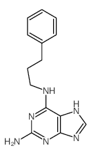 N-(3-phenylpropyl)-5H-purine-2,6-diamine Structure