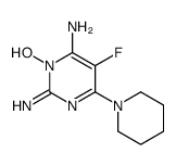 5-fluoro-3-hydroxy-2-imino-6-piperidin-1-ylpyrimidin-4-amine结构式