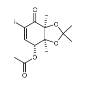 (3aS,4R,7aS)-6-iodo-2,2-dimethyl-7-oxo-3a,4,7,7a-tetrahydrobenzo[d][1,3]dioxol-4-yl acetate Structure