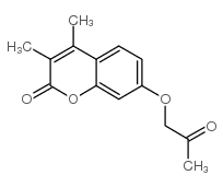 3,4-dimethyl-7-(2-oxopropoxy)chromen-2-one结构式