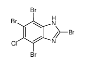 2,4,5,7-tetrabromo-6-chloro-1(3)H-benzoimidazole Structure