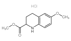 6-甲氧基-1,2,3,4-四氢喹啉-2-羧酸甲酯盐酸盐结构式