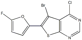 5-bromo-4-chloro-6-(5-fluorofuran-2-yl)thieno[2,3-d]pyrimidine Structure