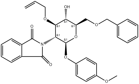 4-Methoxyphenyl 3-O-Allyl-6-O-benzyl-2-deoxy-2-phthalimido-β-D-glucopyranoside picture