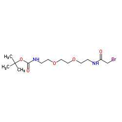 Bromoacetamido-C2-PEG2-NH-Boc Structure