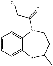 2-chloro-1-(2-methyl-2,3,4,5-tetrahydro-1,5-benzothiazepin-5-yl)ethan-1-one Structure