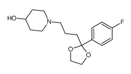 1-(4-(4-fluorophenyl)-4,4-(ethylenedioxy)butyl)-4-hydroxypiperidine结构式