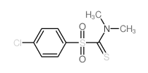 1-(4-chlorophenyl)sulfonyl-N,N-dimethyl-methanethioamide structure