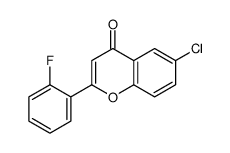 6-chloro-2-(2-fluorophenyl)chromen-4-one结构式