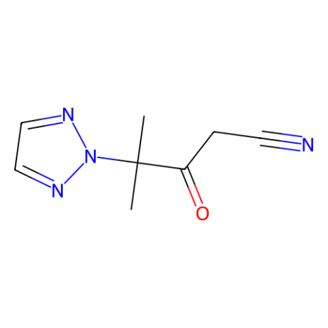 4-methyl-3-oxo-4-(triazol-2-yl)pentanenitrile结构式