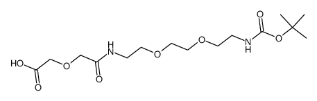 14-(tert-butoxycarbonylamino)-5-oxo-3,9,12-trioxa-6-azatetradecan-1-oic acid结构式