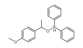 (1-(4-methoxyphenyl)ethoxy)diphenylsilane结构式