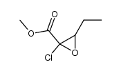 2-chloro-3-ethyl-oxiranecarboxylic acid methyl ester结构式