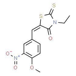 3-ETHYL-5-[(4-METHOXY-3-NITROPHENYL)METHYLENE]-2-THIOXO-1,3-THIAZOLAN-4-ONE结构式