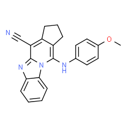 11-[(4-methoxyphenyl)amino]-2,3-dihydro-1H-cyclopenta[4,5]pyrido[1,2-a]benzimidazole-4-carbonitrile Structure